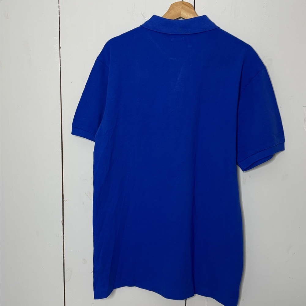 NWT Polo Ralph Lauren royal blue short-sleeve polo shirt with an orange logo XL - Picture 3 of 6